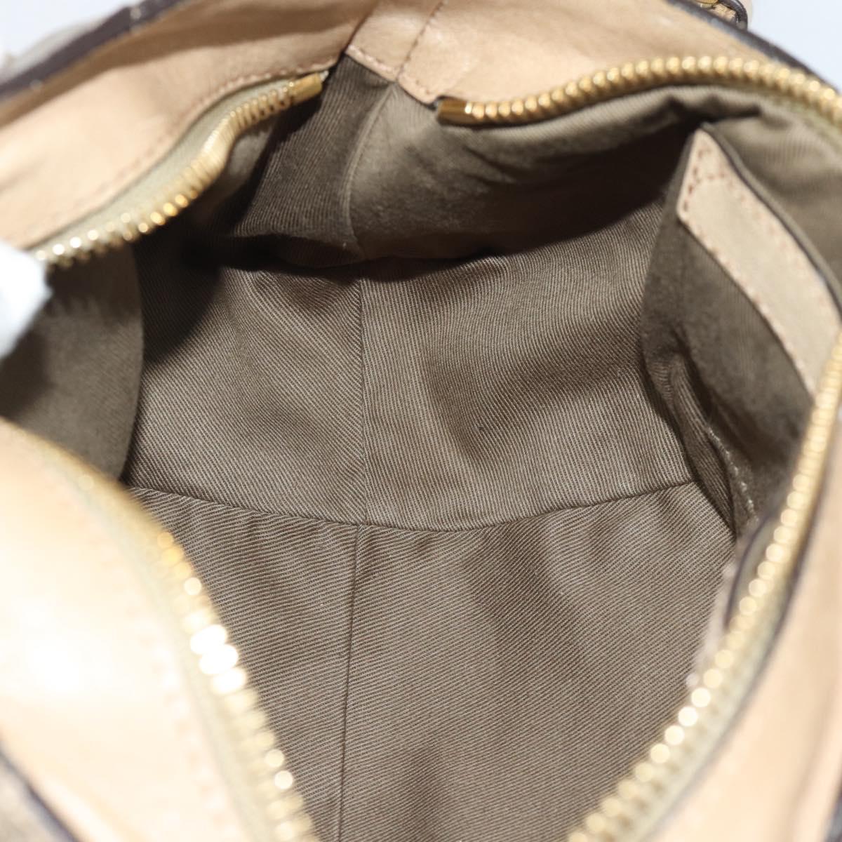 Chloe Etel Hand Bag Leather 2way Gold Auth BA14652A