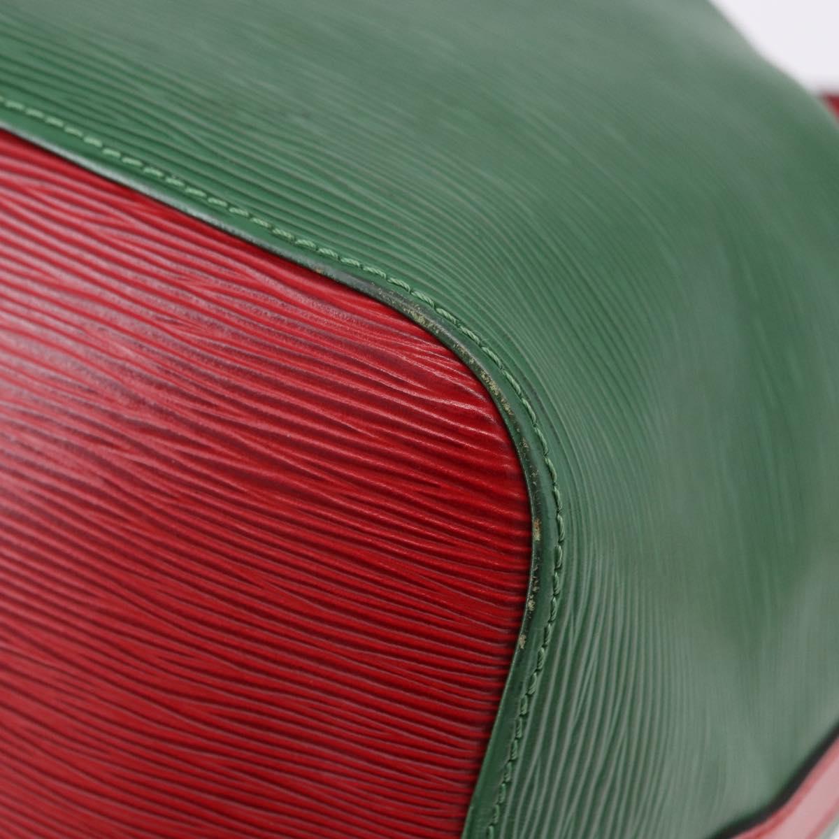 LOUIS VUITTON Epi Petit Noe Shoulder Bag Green Red M44147 LV Auth BA14655A