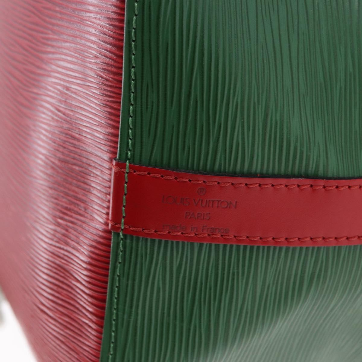 LOUIS VUITTON Epi Petit Noe Shoulder Bag Green Red M44147 LV Auth BA14655A