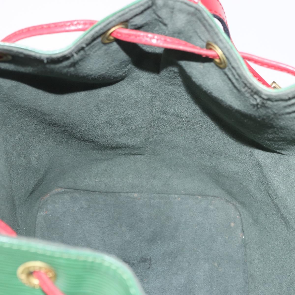 LOUIS VUITTON Epi Petit Noe Shoulder Bag Green Red M44147 LV Auth BA14655A