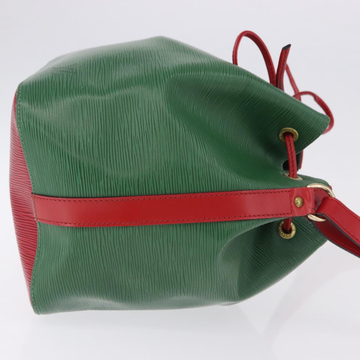 LOUIS VUITTON Epi Petit Noe Shoulder Bag Green Red M44147 LV Auth BA14655A