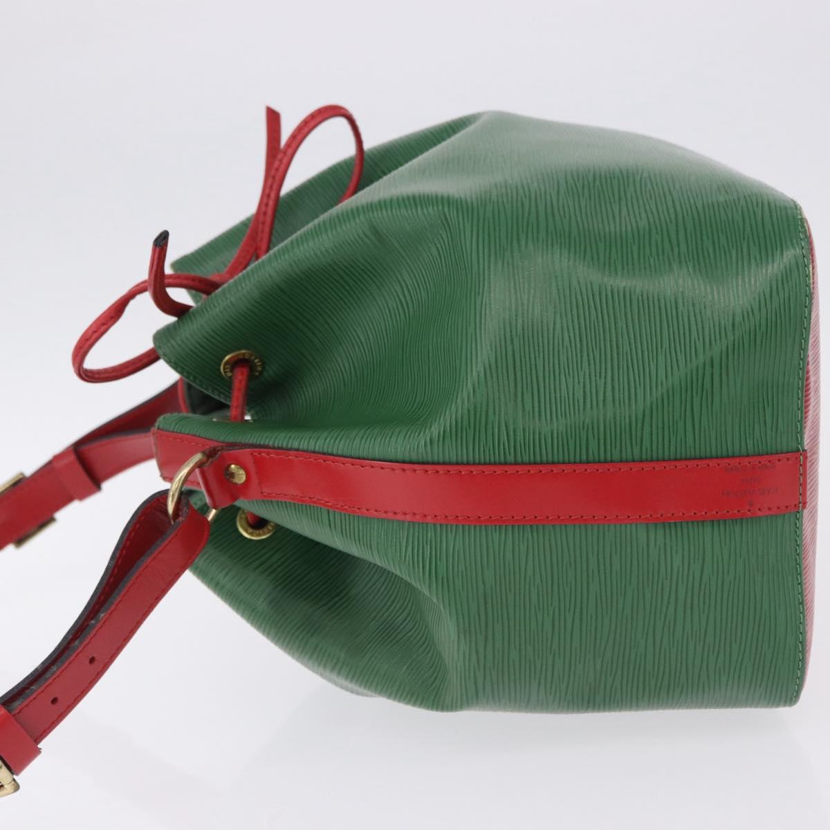 LOUIS VUITTON Epi Petit Noe Shoulder Bag Green Red M44147 LV Auth BA14655A