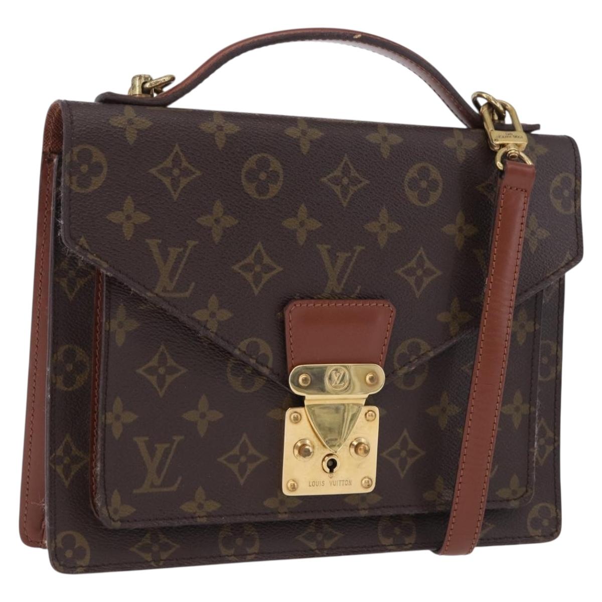 LOUIS VUITTON Monogram Monceau 26 Hand Bag 2way M51187 LV Auth BA14661