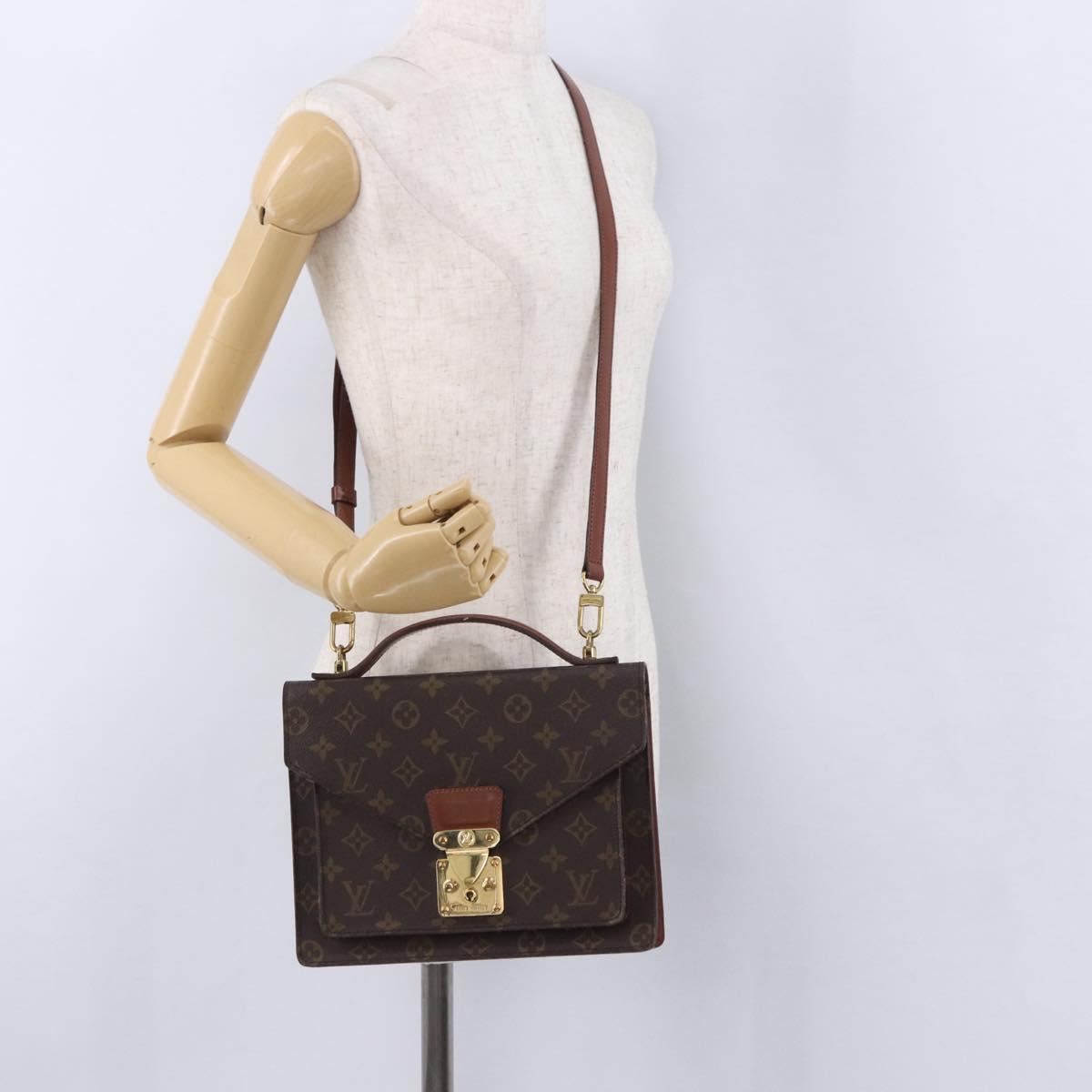 LOUIS VUITTON Monogram Monceau 26 Hand Bag 2way M51187 LV Auth BA14661