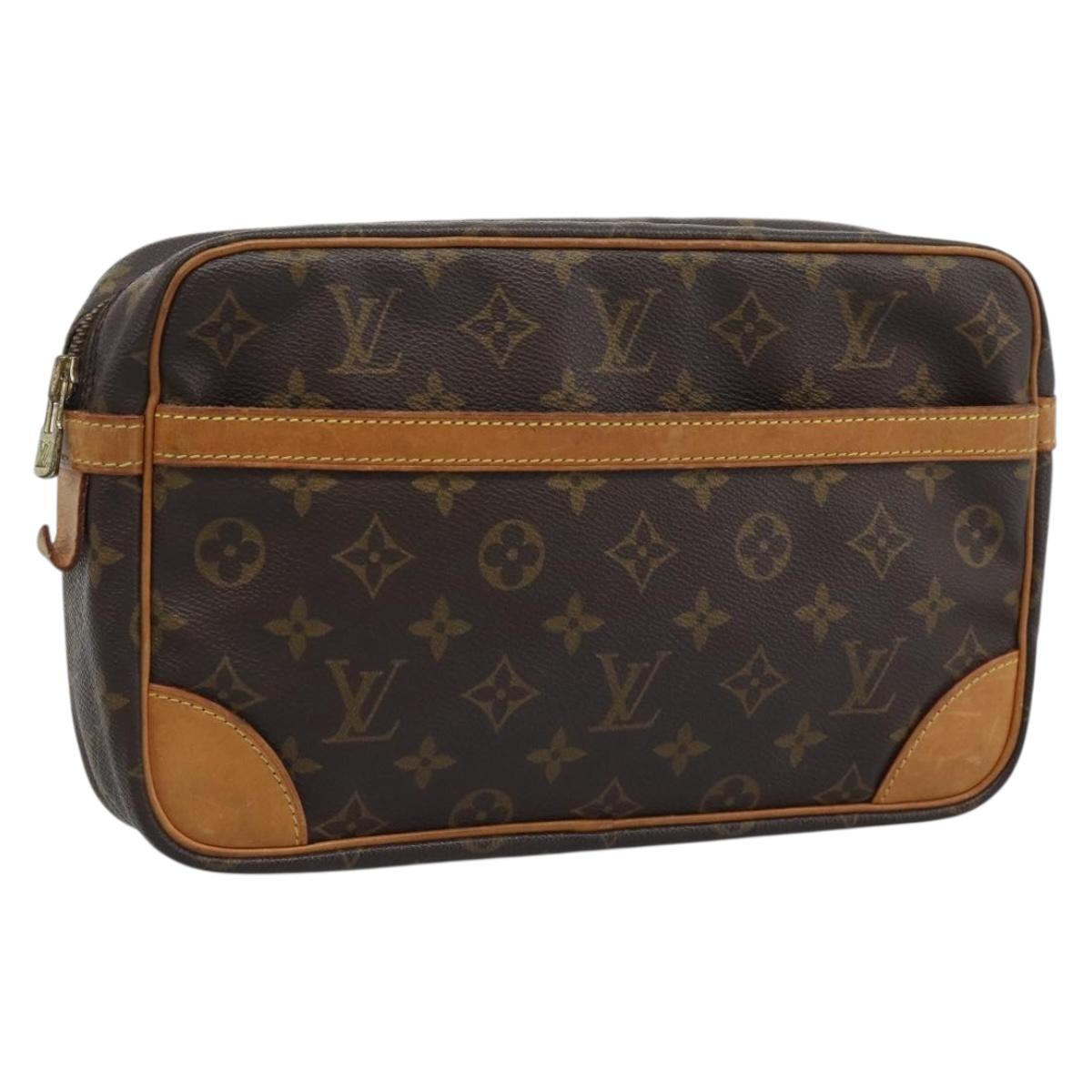 LOUIS VUITTON Monogram Compiegne 28 Clutch Bag M51845 LV Auth BA14662