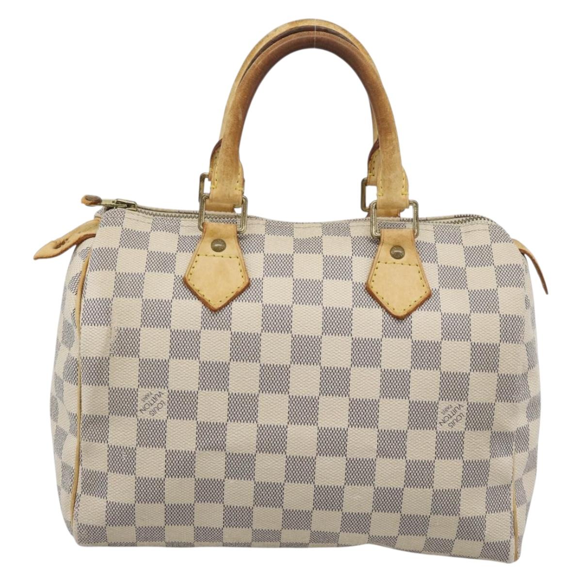 LOUIS VUITTON Damier Azur Speedy 25 Hand Bag N41534 LV Auth BA14671