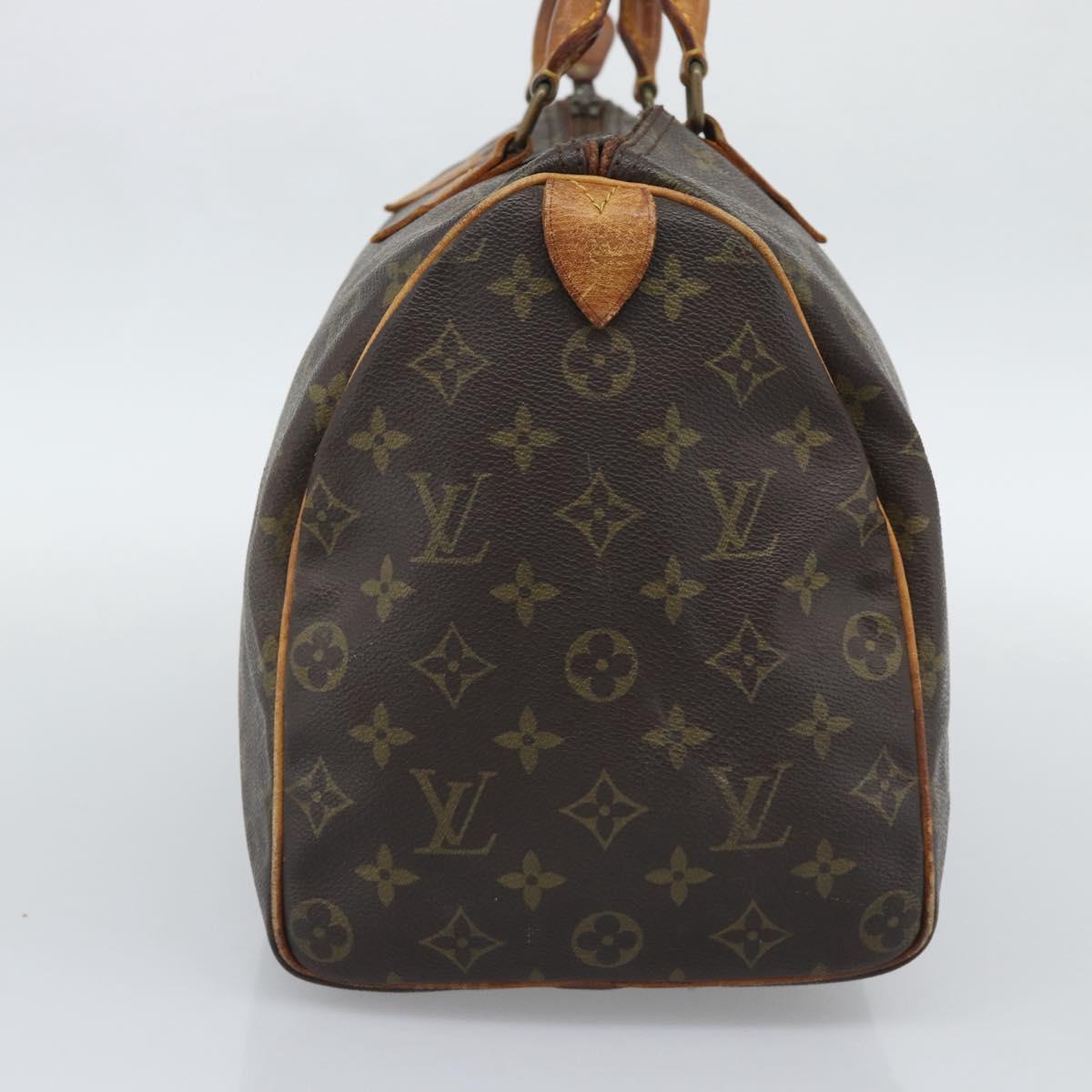 LOUIS VUITTON Monogram Speedy 35 Hand Bag M41524 LV Auth BA14678