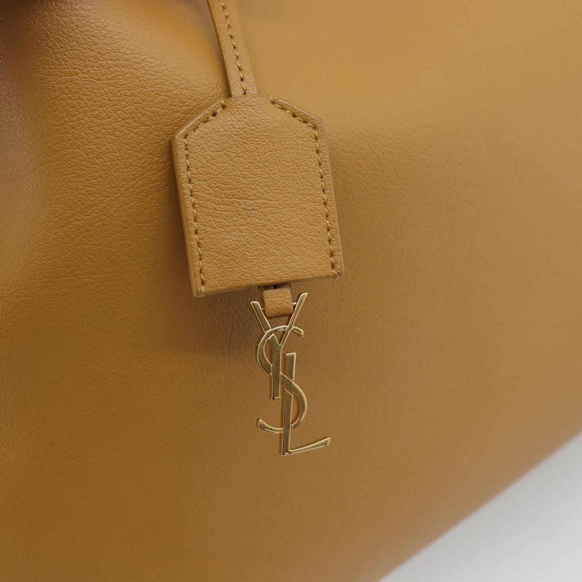 SAINT LAURENT Tote Bag Leather Brown 600281 Auth BA14682A