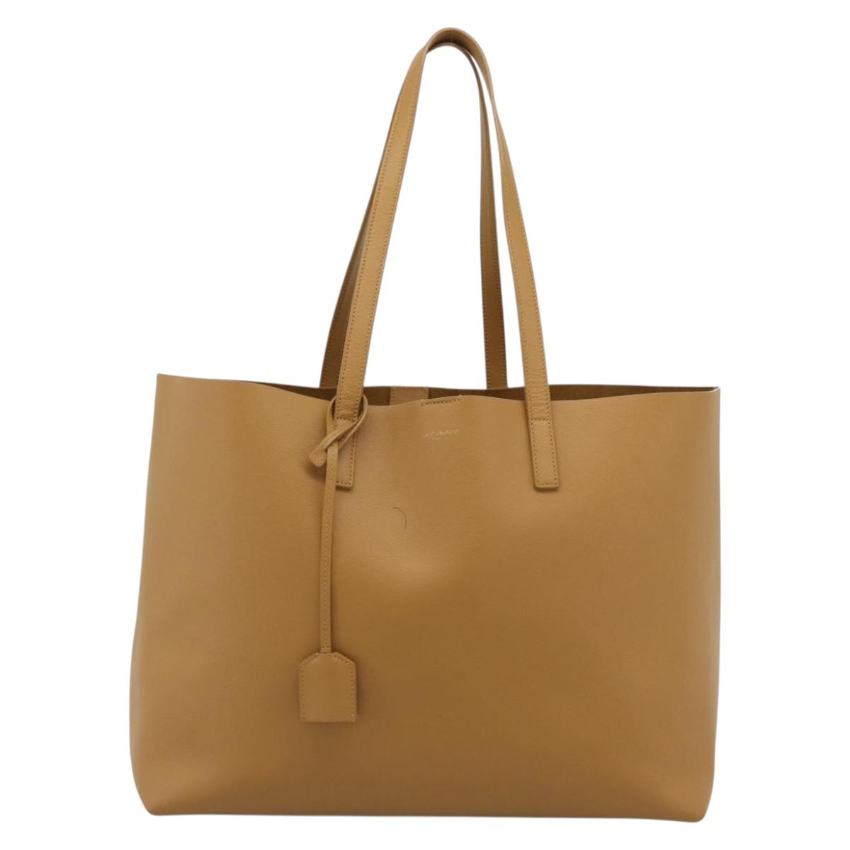SAINT LAURENT Tote Bag Leather Brown 600281 Auth BA14682A