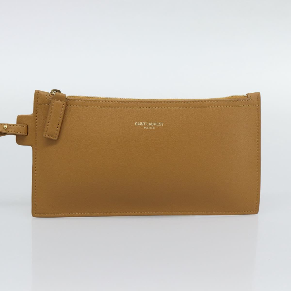 SAINT LAURENT Tote Bag Leather Brown 600281 Auth BA14682A