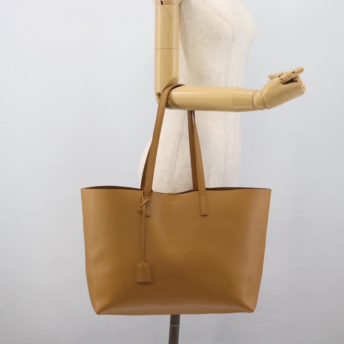 SAINT LAURENT Tote Bag Leather Brown 600281 Auth BA14682A