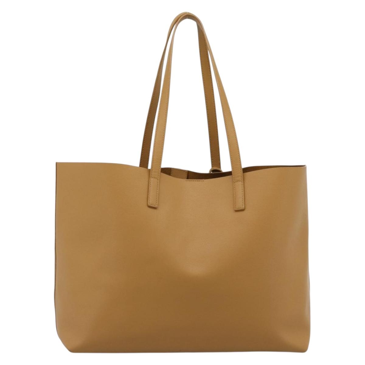 SAINT LAURENT Tote Bag Leather Brown 600281 Auth BA14682A