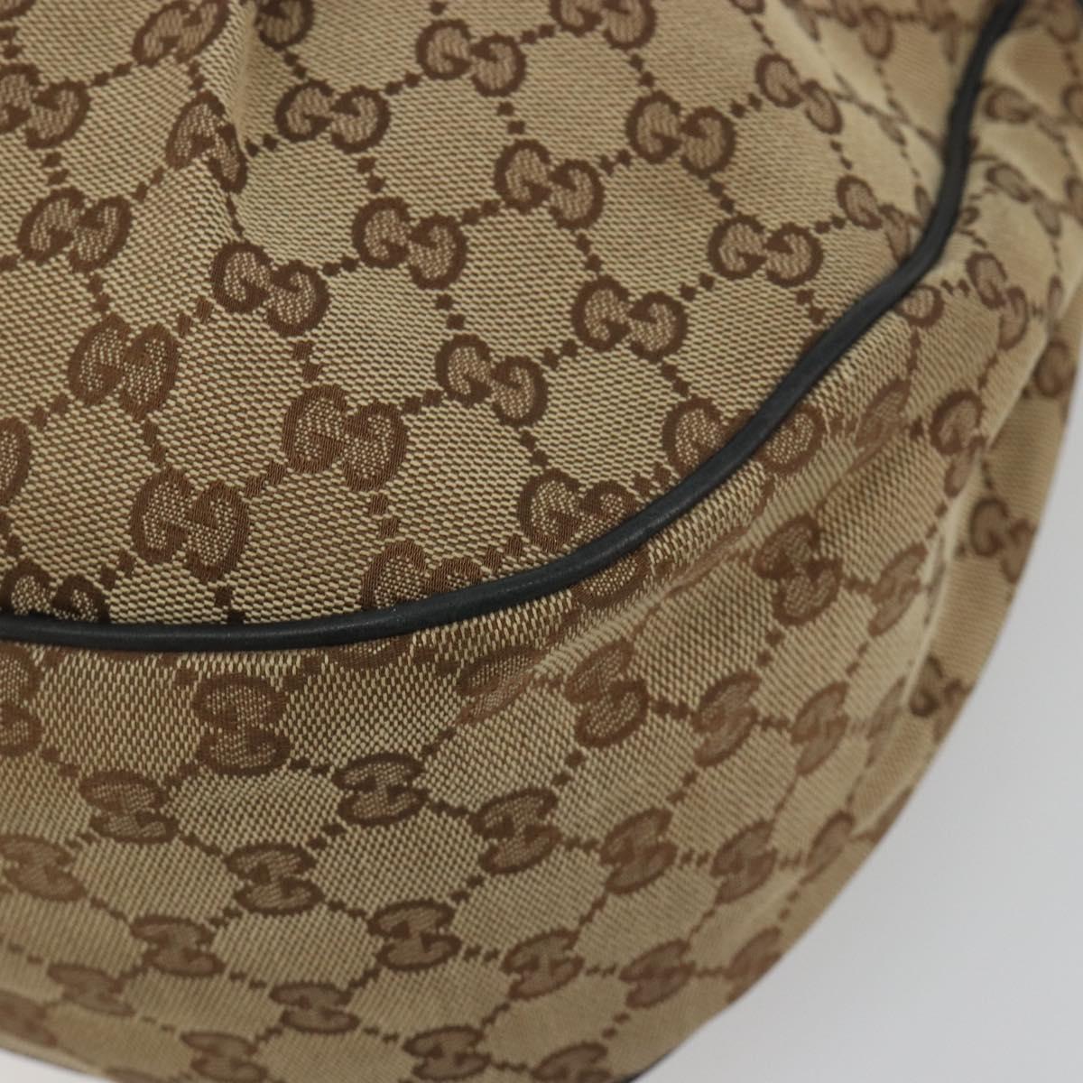 GUCCI GG Canvas Sukey Shoulder Bag Beige Gold Tone 232955 Auth BA14683A