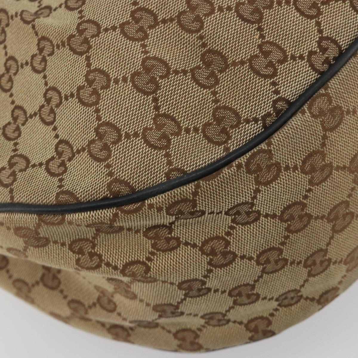 GUCCI GG Canvas Sukey Shoulder Bag Beige Gold Tone 232955 Auth BA14683A