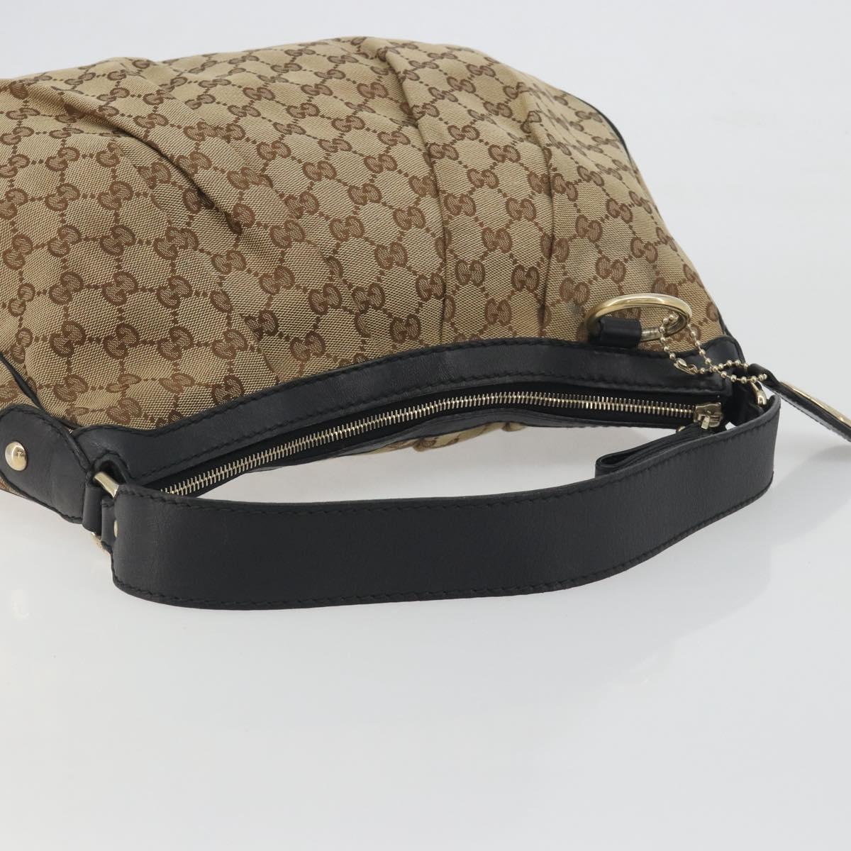 GUCCI GG Canvas Sukey Shoulder Bag Beige Gold Tone 232955 Auth BA14683A
