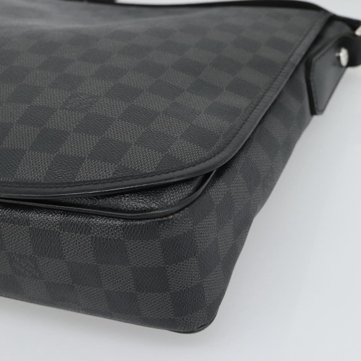 LOUIS VUITTON Damier Grafitte Daniel MM Shoulder Bag N58029 LV Auth BA14689