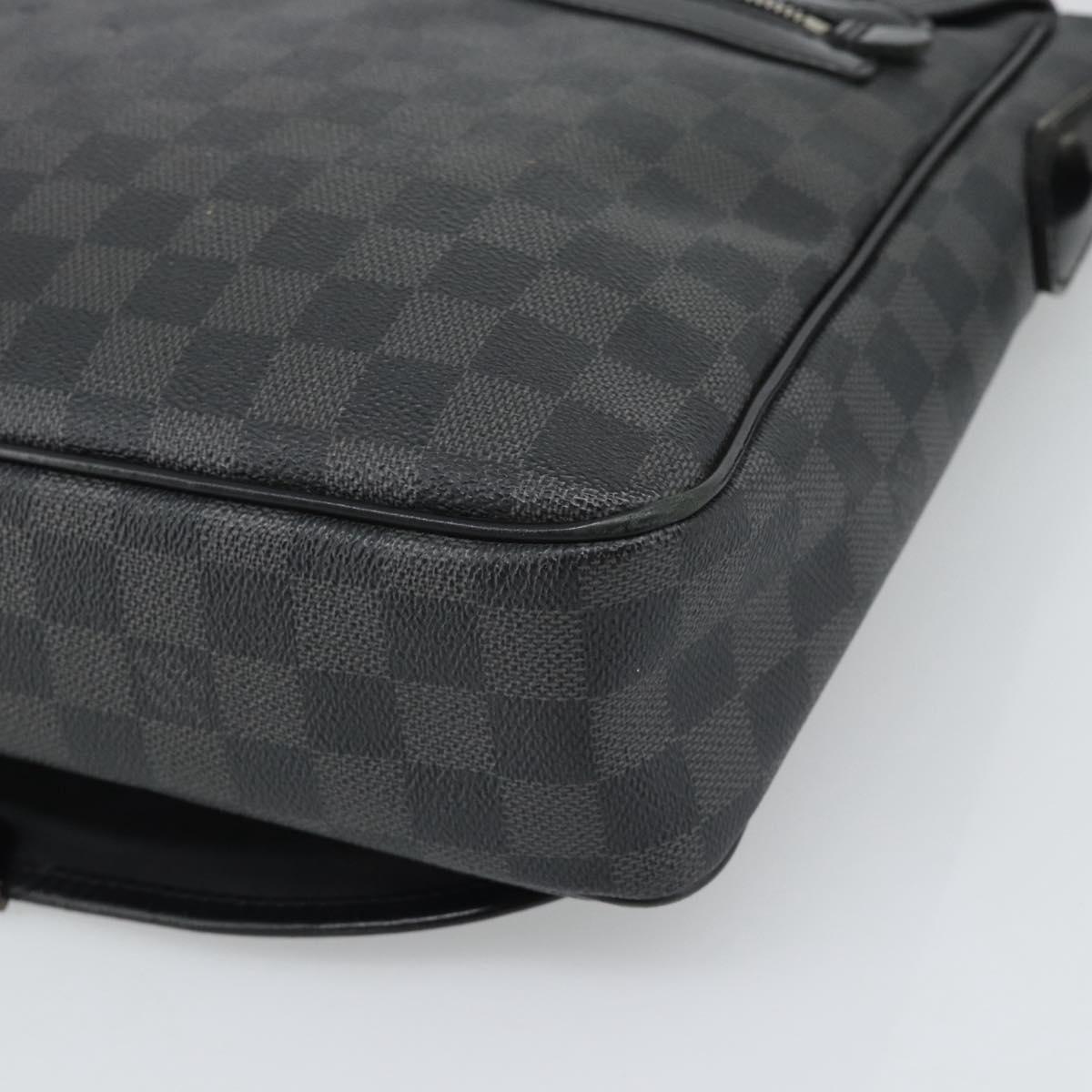 LOUIS VUITTON Damier Grafitte Daniel MM Shoulder Bag N58029 LV Auth BA14689