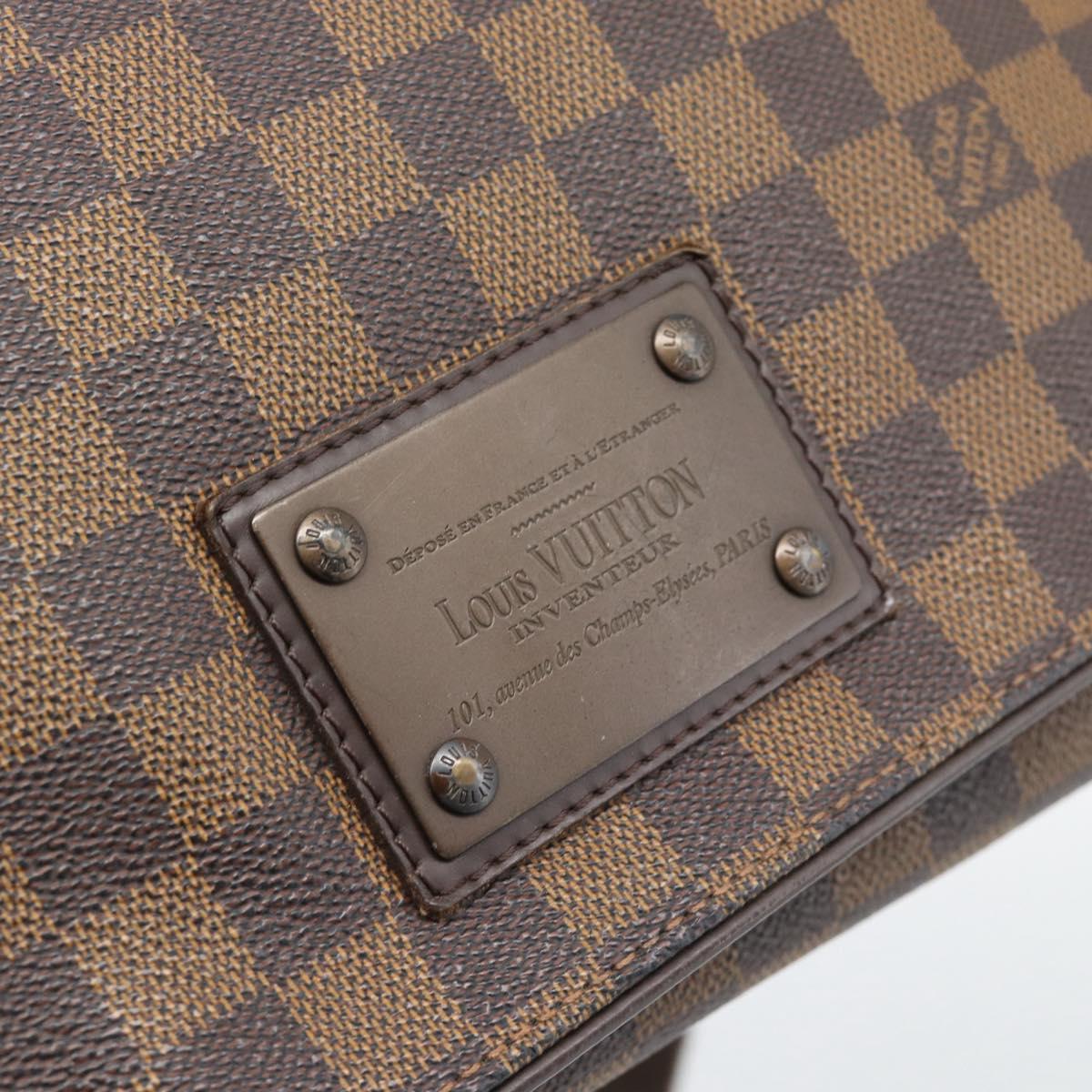 LOUIS VUITTON Damier Ebene Brooklyn GM Shoulder Bag N51212 LV Auth BA14690A