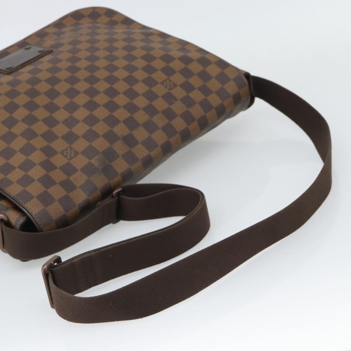 LOUIS VUITTON Damier Ebene Brooklyn GM Shoulder Bag N51212 LV Auth BA14690A