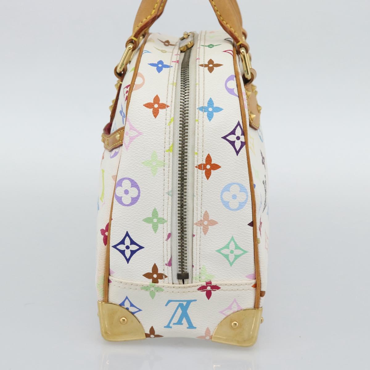 LOUIS VUITTON Monogram Multicolor Trouville Hand Bag White M92663 Auth BA14691A