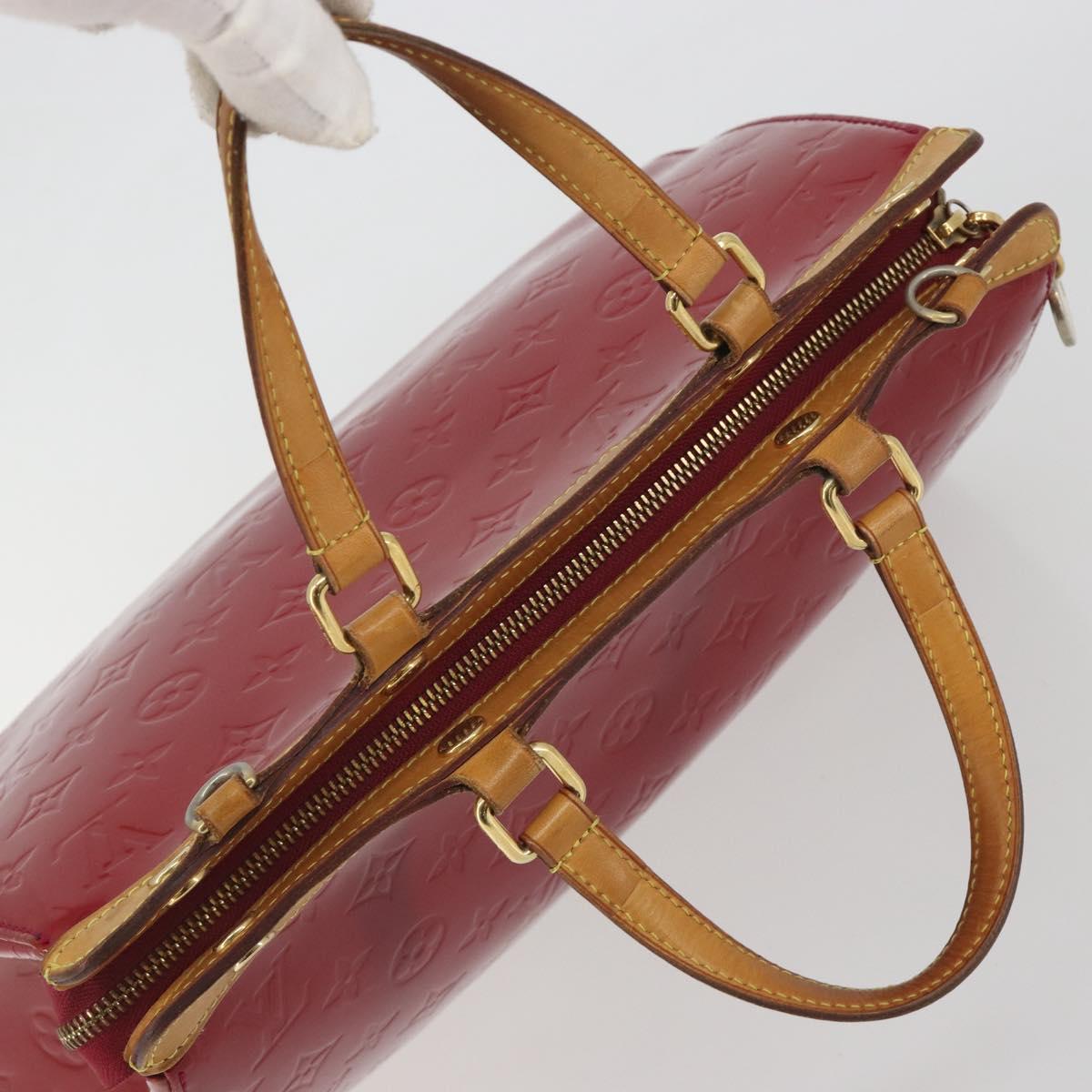 LOUIS VUITTON Monogram Vernis Blair MM Hand Bag Rose Andian M91798 Auth BA14693