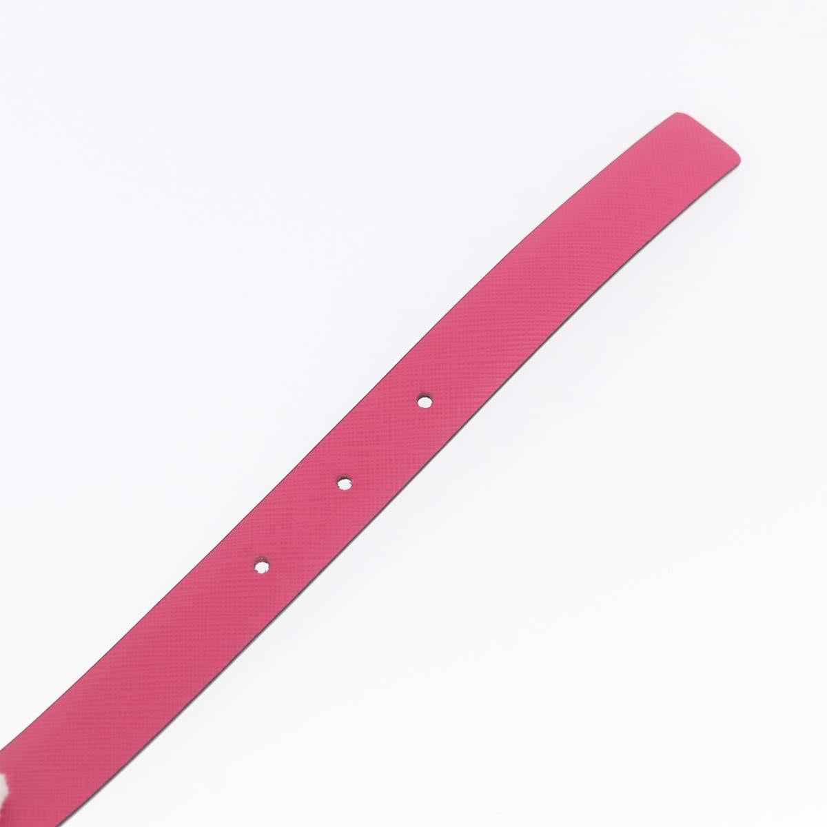 Salvatore Ferragamo Gancini Belt Leather Pink Gold Tone Auth BA14707A