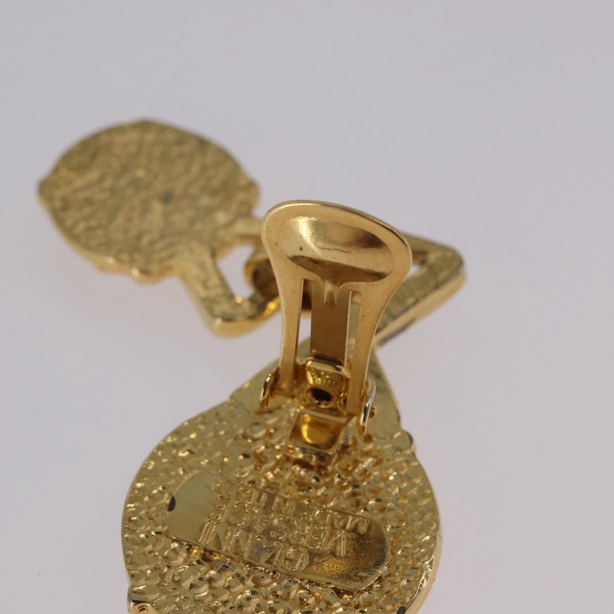 Gianni Versace Medusa Earring Metal Gold Tone Auth BA14710V