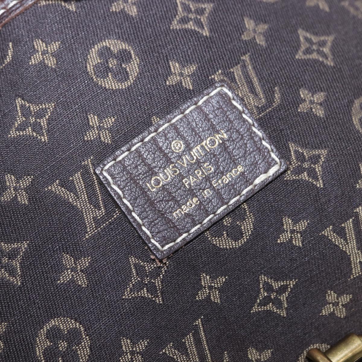 LOUIS VUITTON Monogram Mini Lin Saumur PM Shoulder Bag Ebene M95227 Auth BA14718
