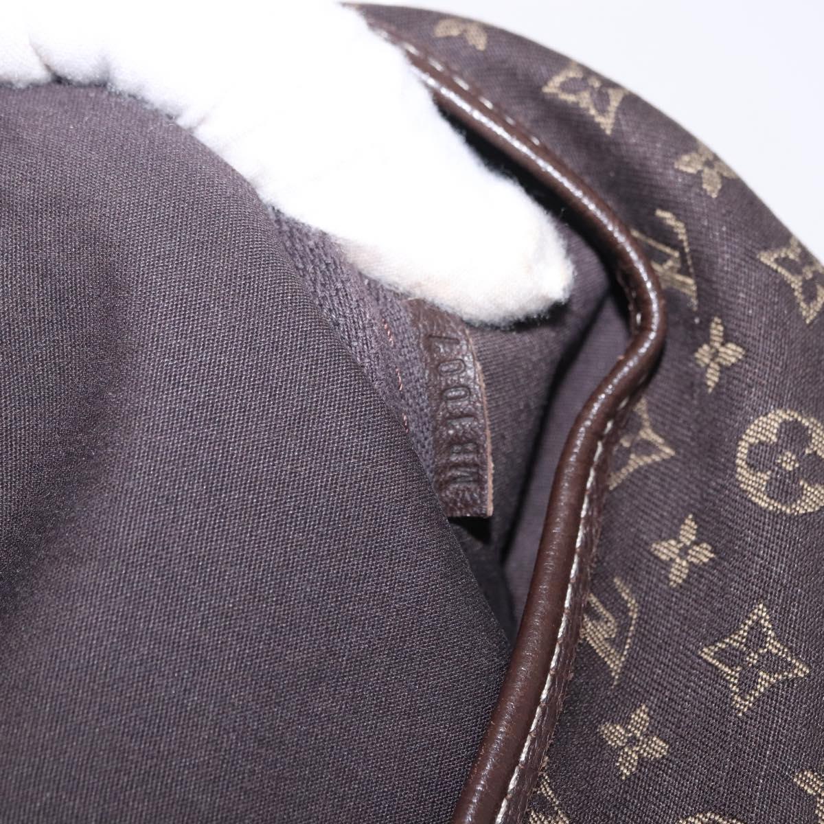 LOUIS VUITTON Monogram Mini Lin Saumur PM Shoulder Bag Ebene M95227 Auth BA14718