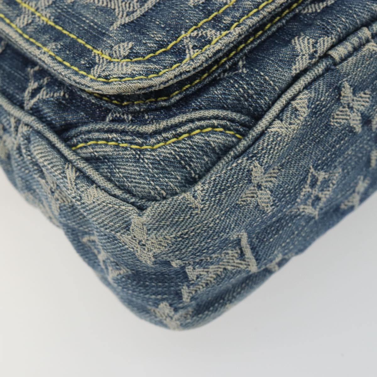 LOUIS VUITTON Monogram Denim Camera Bag Blue M95348 LV Auth BA14719V