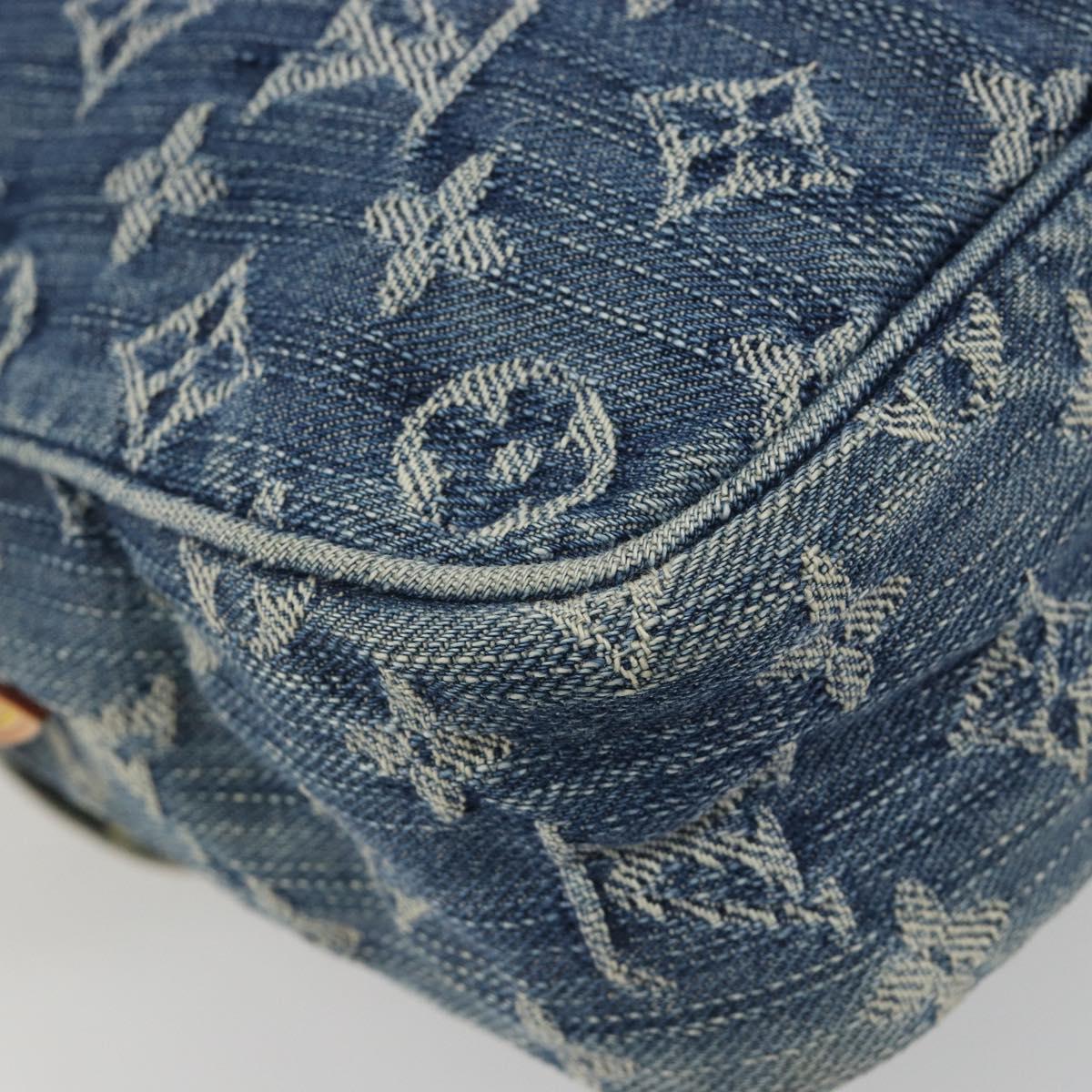 LOUIS VUITTON Monogram Denim Camera Bag Blue M95348 LV Auth BA14719V