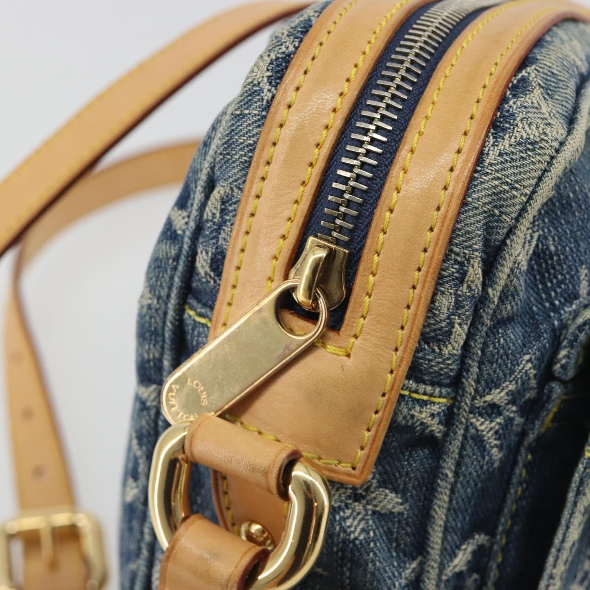 LOUIS VUITTON Monogram Denim Camera Bag Blue M95348 LV Auth BA14719V