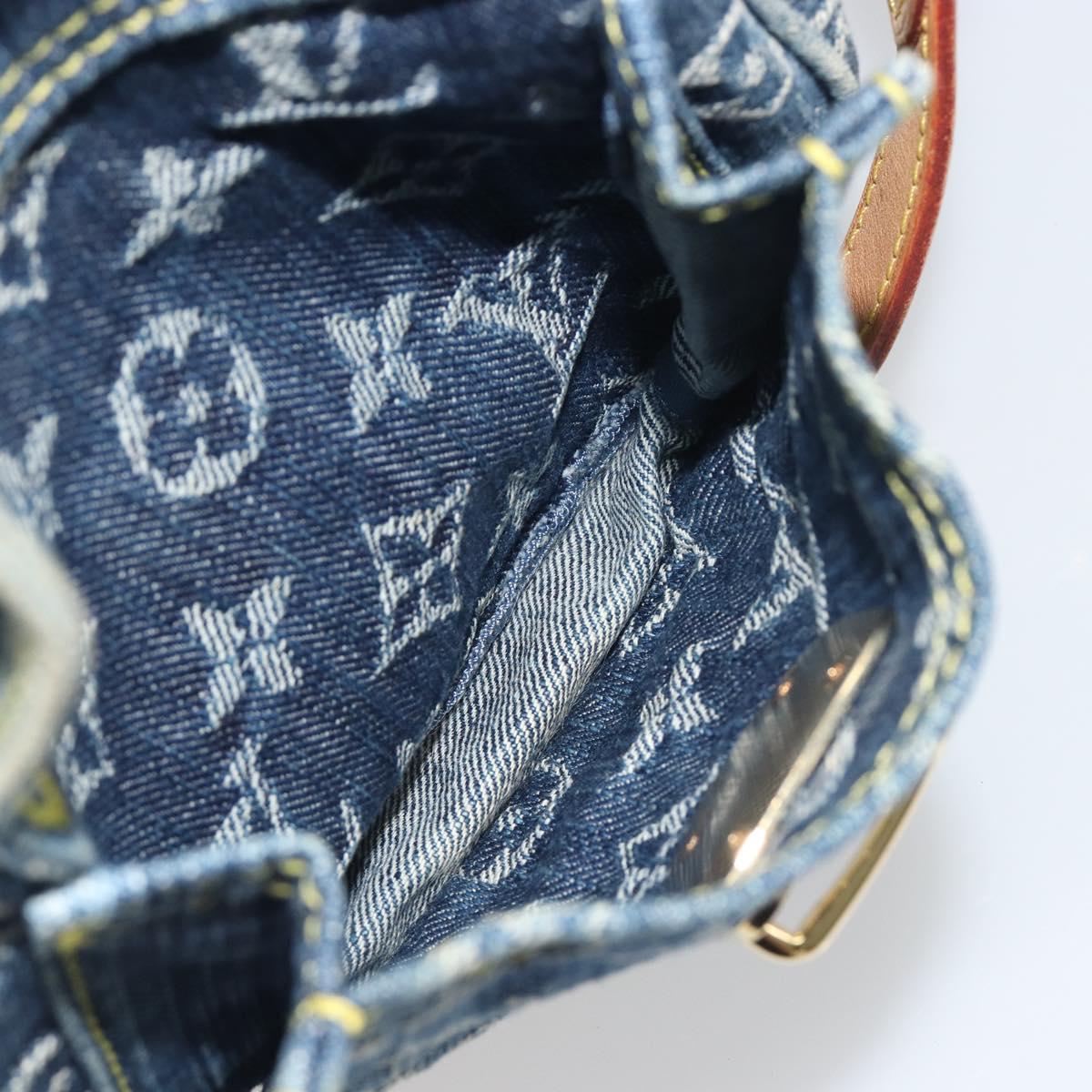 LOUIS VUITTON Monogram Denim Camera Bag Blue M95348 LV Auth BA14719V