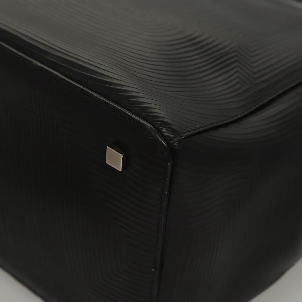 BALLY Shoulder Bag Leather Black Gold Auth BA1473