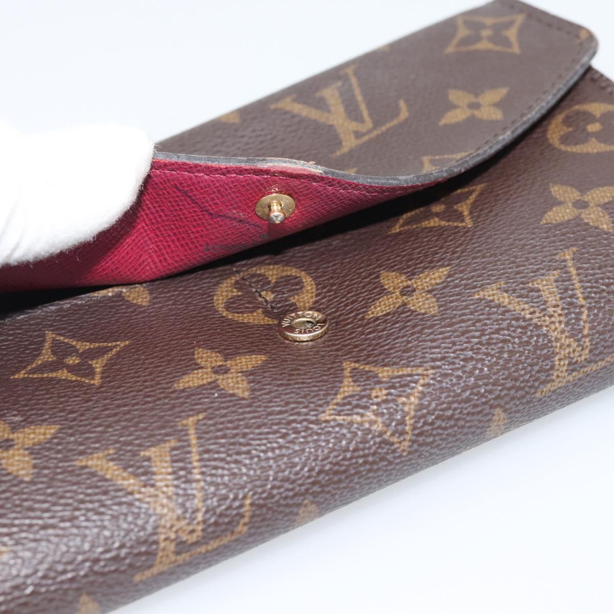 LOUIS VUITTON Monogram Portefeuille Sarah Long Wallet Pink M60531 Auth BA14731