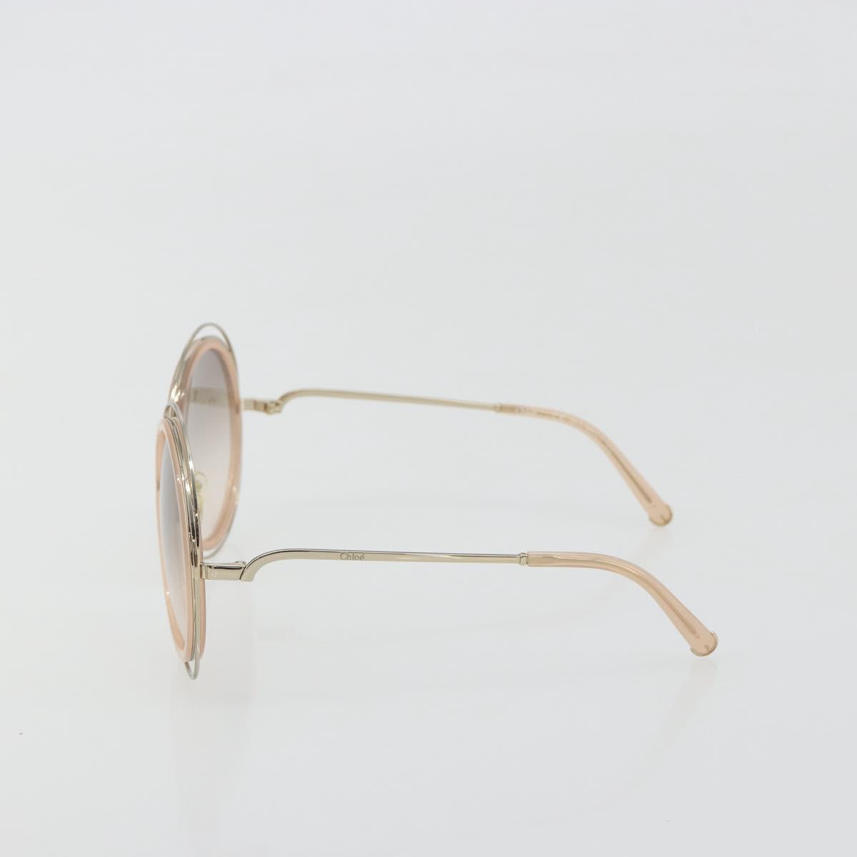 Chloe Sunglasses Metal Beige Gold Tone Auth BA14749M