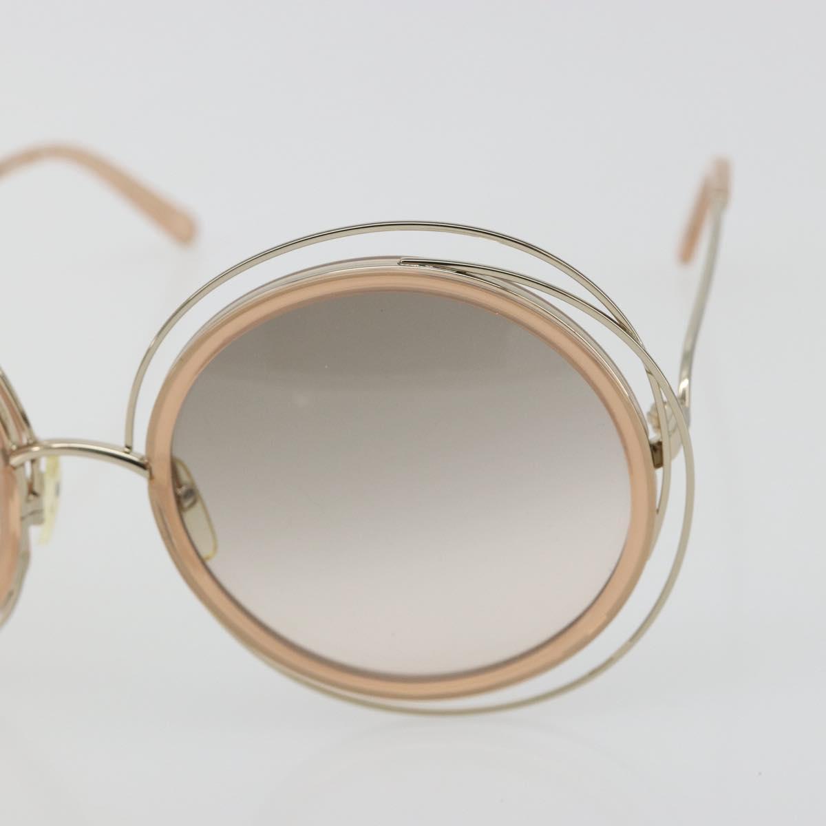 Chloe Sunglasses Metal Beige Gold Tone Auth BA14749M