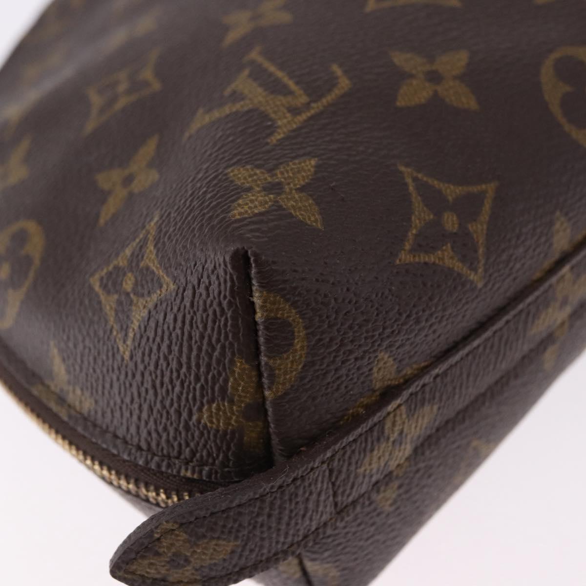 LOUIS VUITTON Monogram Trousse Demi Ronde Cosmetic Pouch M47520 LV Auth BA14754