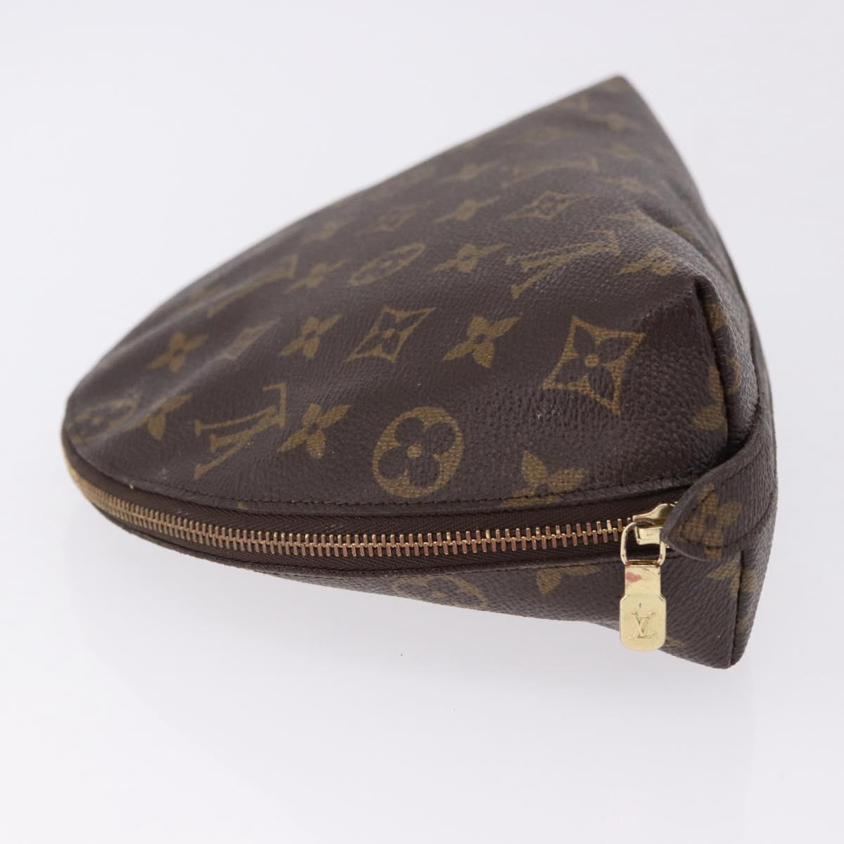 LOUIS VUITTON Monogram Trousse Demi Ronde Cosmetic Pouch M47520 LV Auth BA14754