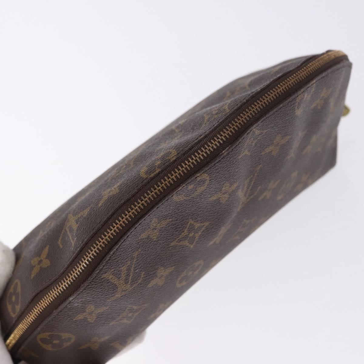 LOUIS VUITTON Monogram Trousse Demi Ronde Cosmetic Pouch M47520 LV Auth BA14754