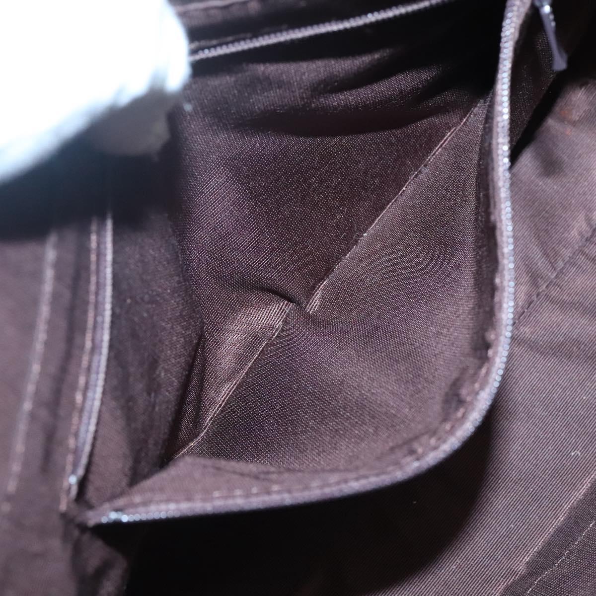 BURBERRY Nova Check Hand Bag Canvas Beige Gold Auth BA1476