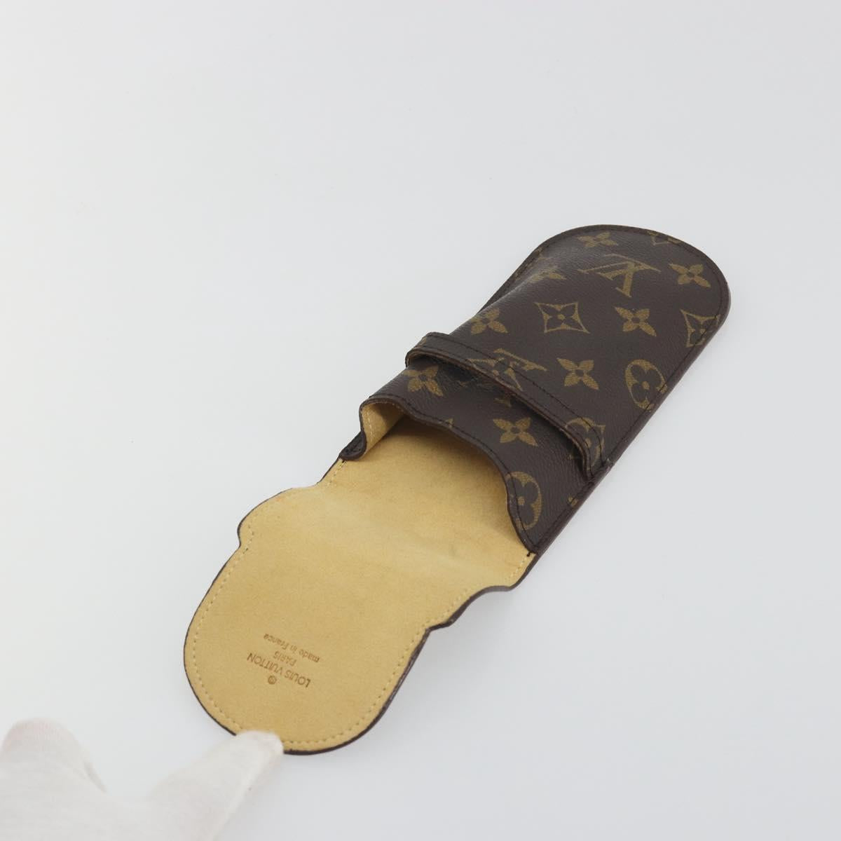 LOUIS VUITTON Monogram Etui Lunettes Rabat Glasses Case M62970 LV Auth BA14762