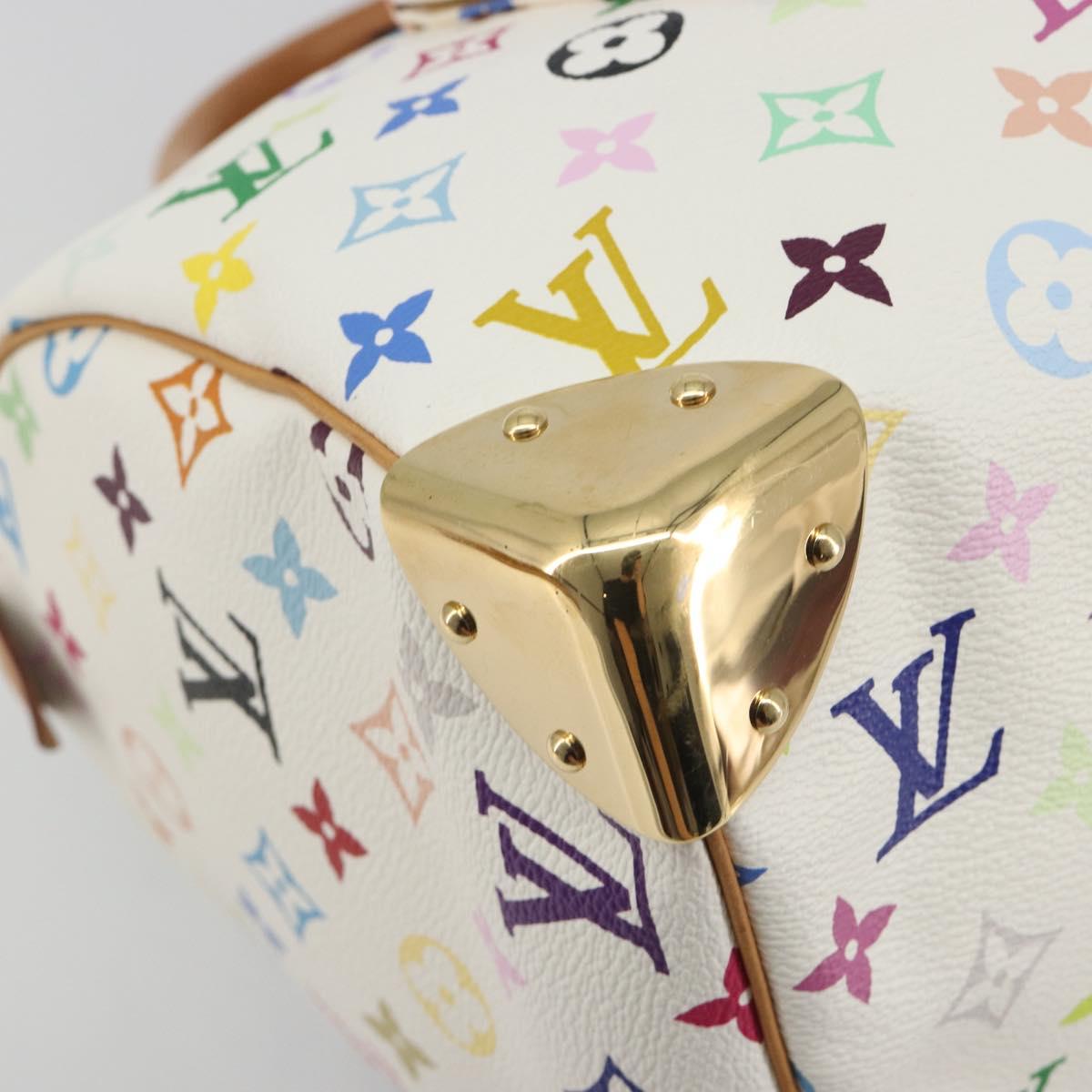 LOUIS VUITTON Monogram Multicolor Speedy 30 Hand Bag White M92643 LV Auth BA14767V