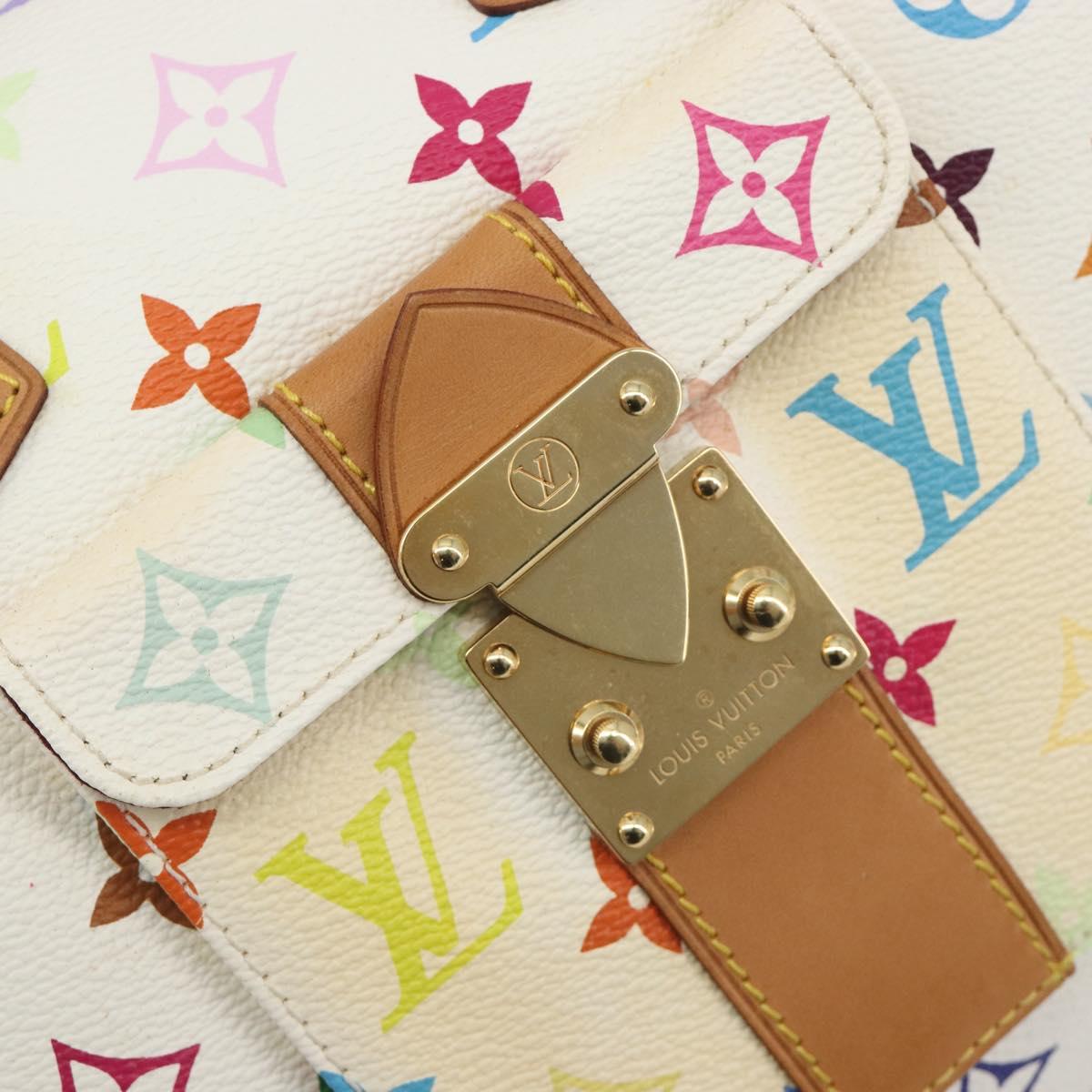 LOUIS VUITTON Monogram Multicolor Speedy 30 Hand Bag White M92643 LV Auth BA14767V