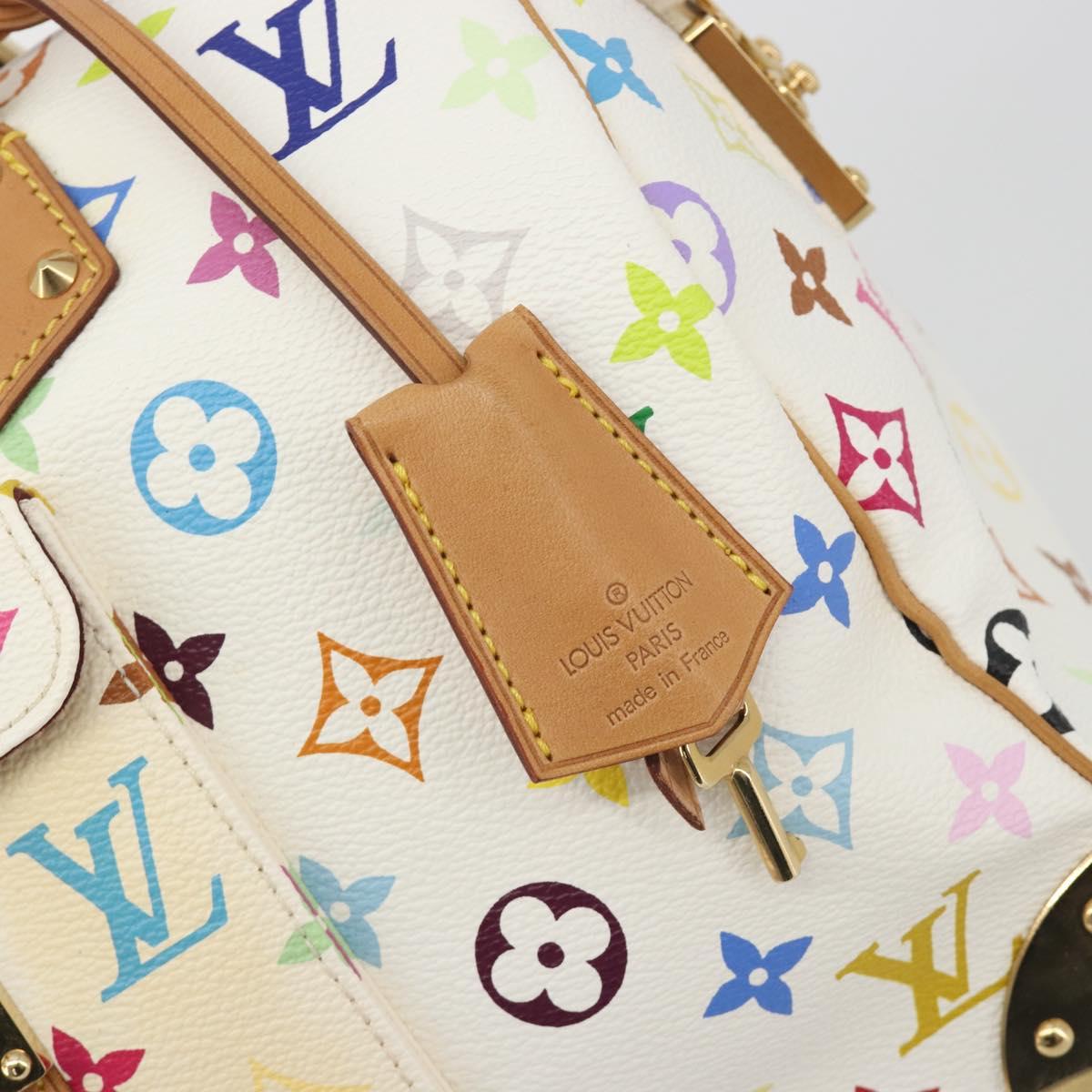 LOUIS VUITTON Monogram Multicolor Speedy 30 Hand Bag White M92643 LV Auth BA14767V