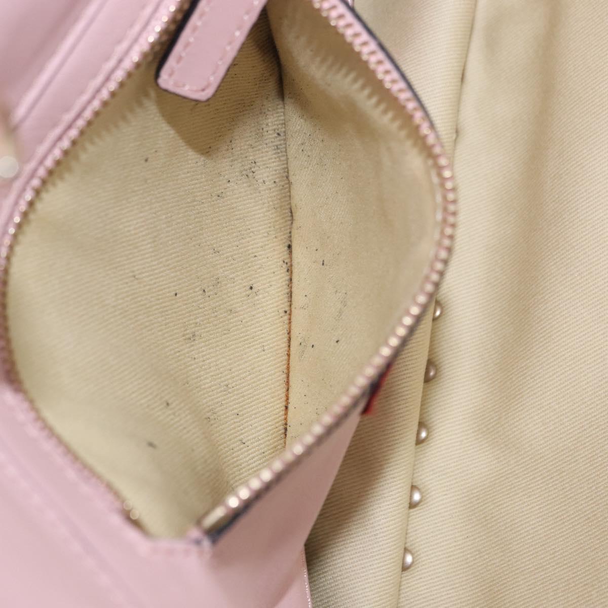 VALENTINO Studs Tote Bag Leather 2way Pink Gold Tone Auth BA14769