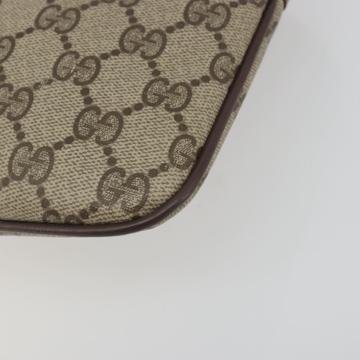 GUCCI GG Supreme Web Sherry Line Shoulder Bag PVC Beige 904 02 047 Auth BA14776