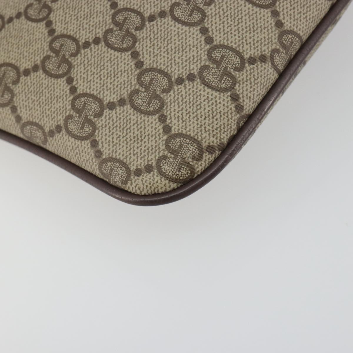 GUCCI GG Supreme Web Sherry Line Shoulder Bag PVC Beige 904 02 047 Auth BA14776