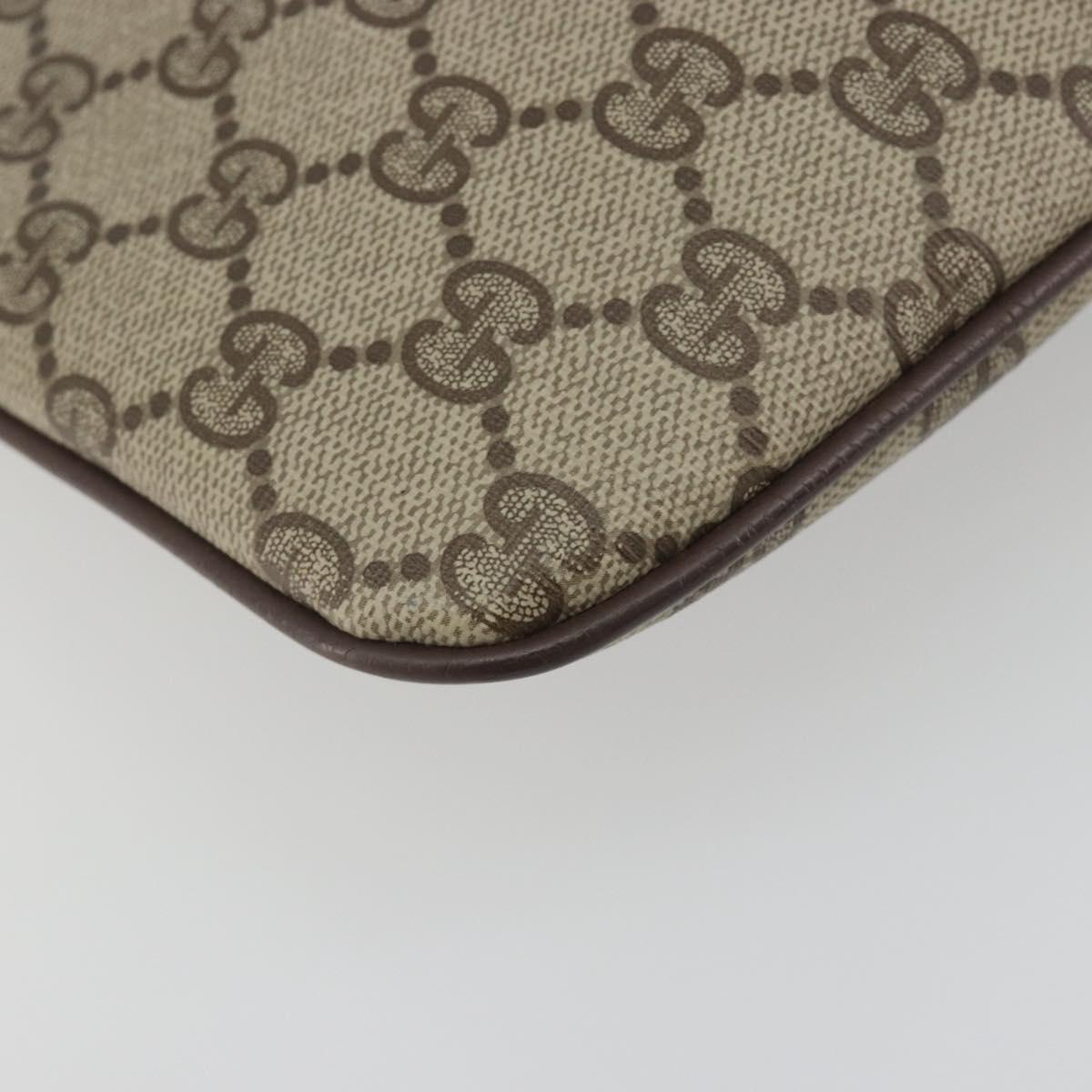GUCCI GG Supreme Web Sherry Line Shoulder Bag PVC Beige 904 02 047 Auth BA14776