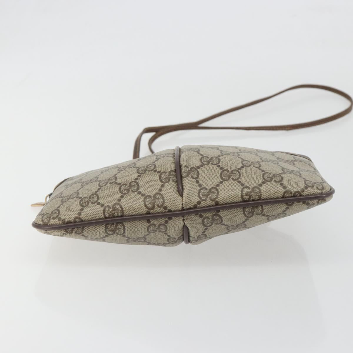GUCCI GG Supreme Web Sherry Line Shoulder Bag PVC Beige 904 02 047 Auth BA14776
